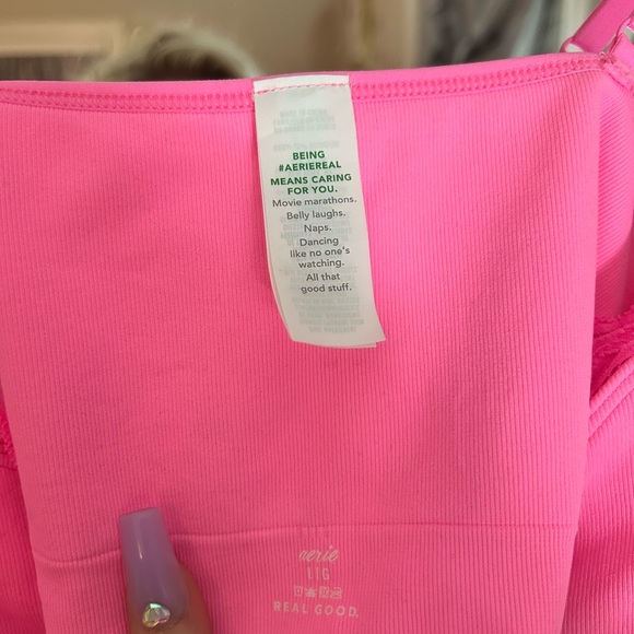 Aerie Pink Lace Trim Bralette - Picture 4 of 5